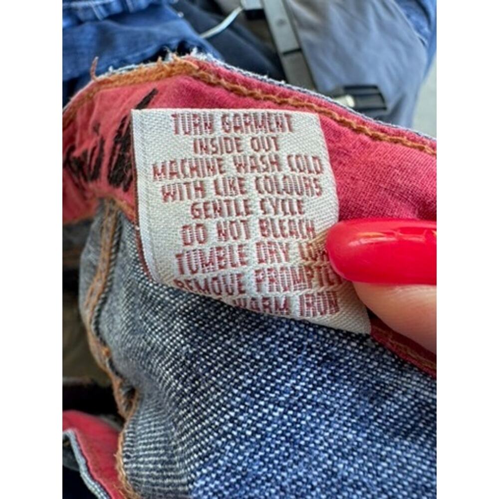 Troop Denim Born in the Bronx Jeans Size 34x33 Crown Embroidered Y2K Vintage - Picture 6 of 6